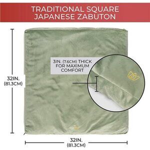 Meditation Mat Zabuton, Velvet Floor Cushions for Women and Men